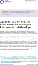 Appendix D: Self-help and other resources to support interparental relationships